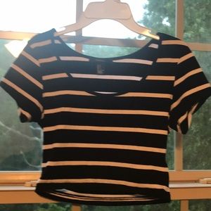 Size S. Forever 21 striped crop top.